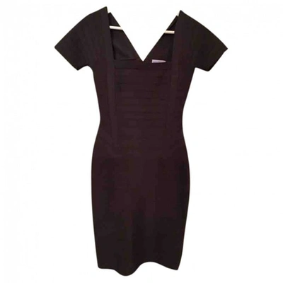 Pre-owned Herve Leger Dress In Brown