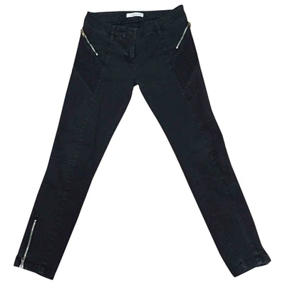 Pre-owned Balmain Black Polyester Jeans
