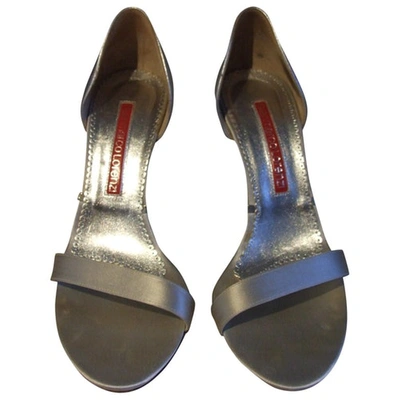 Pre-owned Gianmarco Lorenzi Leather Sandals In Silver
