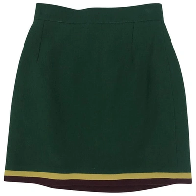 Pre-owned Versace Mini Skirt In Green