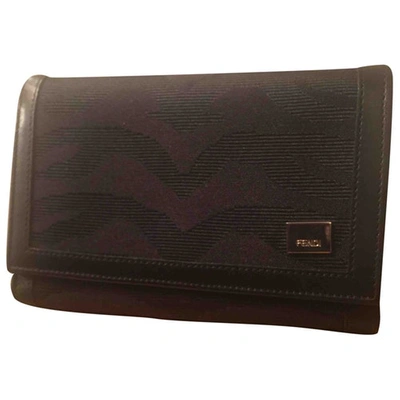 Pre-owned Fendi Cloth Wallet In Black