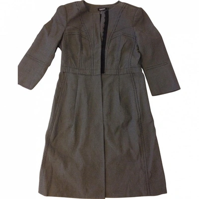 Pre-owned Donna Karan Grey Coat