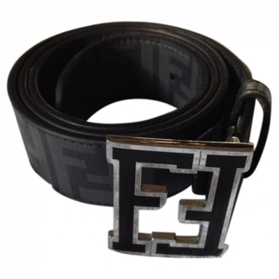 Pre-owned Fendi Anthracite Cloth Belts