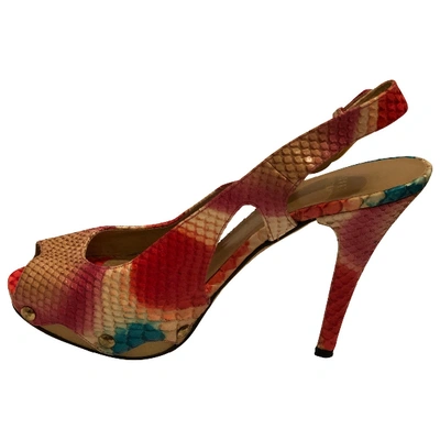 Pre-owned Stuart Weitzman Patent Leather Sandals In Multicolour