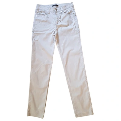 Pre-owned Hugo Boss Cloth Slim Pants In White