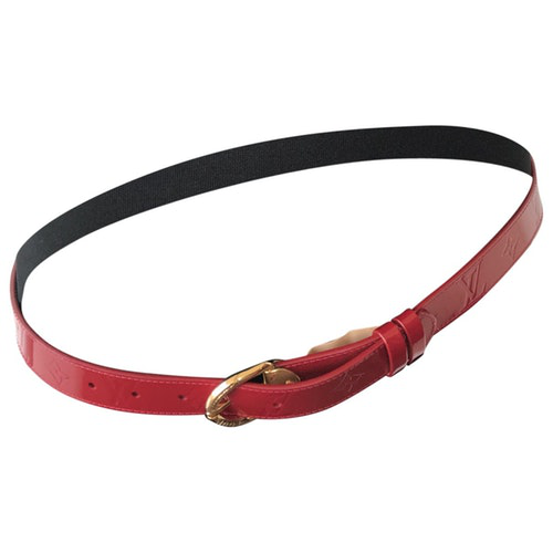 Pre-Owned Louis Vuitton Red Patent Leather Belt | ModeSens