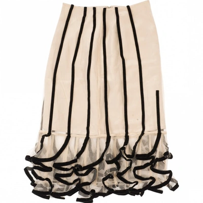 Pre-owned Christopher Kane Mid-length Skirt In Beige