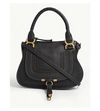 Chloé Medium Marcie Calfskin Leather Satchel In Black
