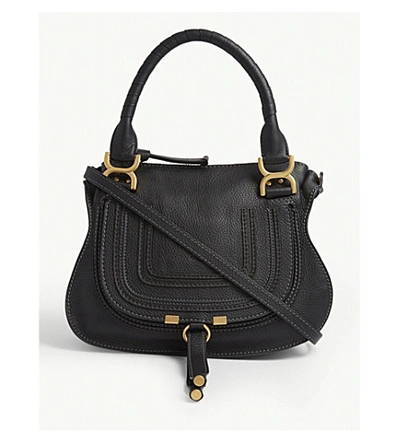 Chloé Womens Black Marcie Leather Cross-body Bag