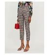 ETRO GRAPHIC-PRINT HIGH-RISE STRAIGHT CREPE TROUSERS
