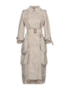 HIGH BY CLAIRE CAMPBELL HIGH WOMAN OVERCOAT BEIGE SIZE 6 POLYESTER, POLYURETHANE,41932275IU 6