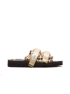 Suicoke Moto Vhl Genuine Calf Hair Slide Sandal In Multicolor