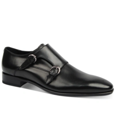 Roberto Cavalli Men's Plain-toe Double Monk Strap Loafers Men's Shoes In Black
