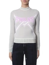 Off-white Slim Fit Cropped Sweater In Grigio