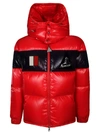 Moncler Gary Down Jacket In Red/blue ModeSens