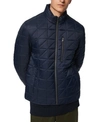 Marc New York Men's Brompton Quilted Mid Bomber With Removable Sherpa Liner In Ink