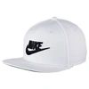 Nike Unisex Pro Futura Snapback Hat In White 100% Polyester