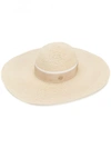 Maison Michel Blanche Grosgrain-trimmed Straw Sunhat In Beige