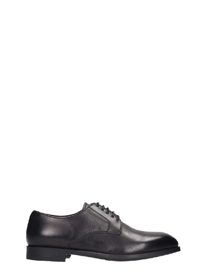 Ermenegildo Zegna Lace Up Shoes In Black Leather