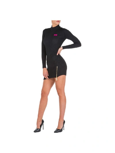 Gcds Women's Short Mini Dress Long Sleeve In Black
