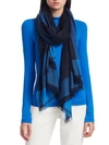 ST JOHN Border Print Wool & Silk Scarf