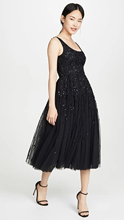 Needle & Thread Snow Flake Prom Dress In Ballet Black