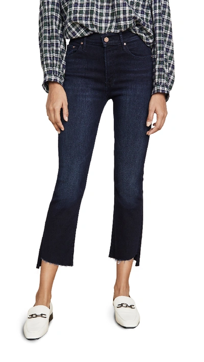 Mother Insider Crop Step Fray Jeans In Ols In Multi
