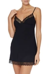 WOLFORD WOLFORD WOMAN SAMANTHA LACE-TRIMMED STRETCH-JERSEY CHEMISE BLACK,3074457345621290470