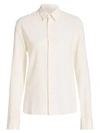 SOLID & STRIPED Cotton & Linen Button-Down Shirt