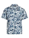 APC Floral Short-Sleeve Button-Front Shirt