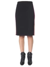 Isabel Marant Étoile Dridget Striped Stretch-knit Pencil Skirt In Black