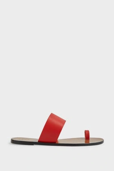 Atp Atelier Astrid Leather Sandals In Red