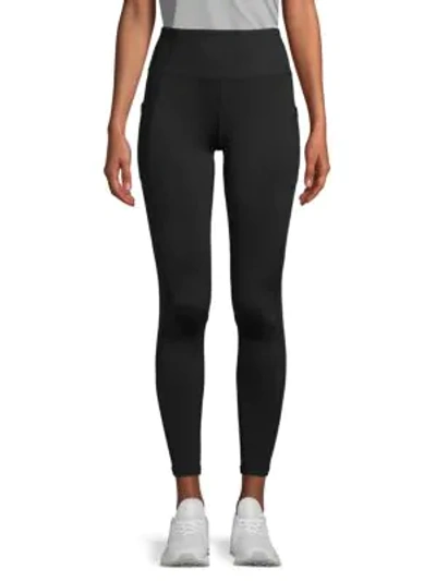 X By Gottex Cold Resistance High-rise Crop Leggings In Black