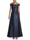 ADRIANNA PAPELL MIKADO OFF-THE-SHOULDER GOWN,0400011561919