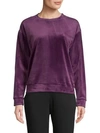 MARC NEW YORK Long-Sleeve Velvet Sweatshirt,0400011727251