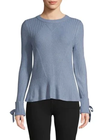 Design History Ribbed Crewneck Sweater In Blue