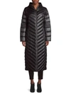 SAKS FIFTH AVENUE WOMEN'S LONG CHEVRON-QUILTED DOWN PUFFER COAT,0400011699772