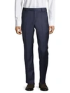 Saks Fifth Avenue Plaid Wool Pants In Blue