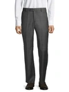 Saks Fifth Avenue Plaid Wool Pants In Grey