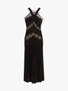 FENDI LACE PANEL SILK GOWN,FDA550A8EP14045220