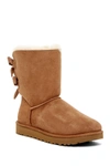 Ugg Brown Baby I Baby Bailey Bow Logo-patch Suede And Shearling Crib B In Che
