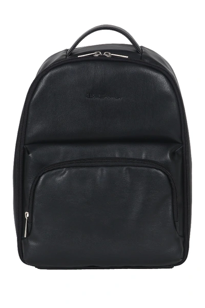 Ben Sherman Faux Leather Backpack In Black ModeSens
