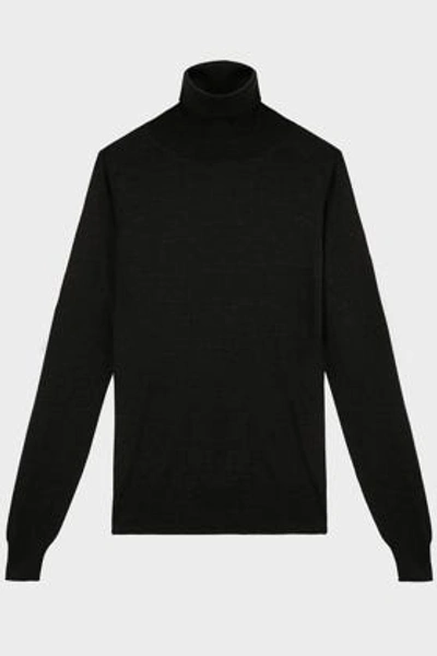 The Row Ronald High-neck Wool Jumper In Black