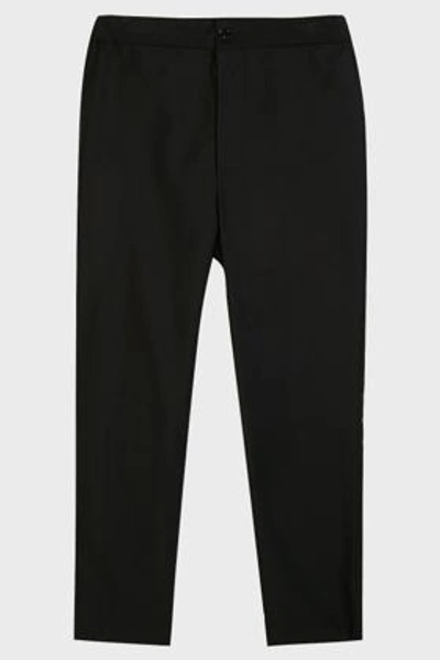 The Row La Tapered Cotton Trousers In Black