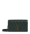 SAINT LAURENT DIAMOND-QUILTED LEATHER ANGIE BAG,14993049
