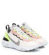 Nike Pink React Element 55 Premium Sneakers In Pink