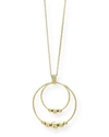 LAGOS CAVIAR 18K GOLD 2-CIRCLE PENDANT NECKLACE,PROD225560220