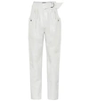 ISABEL MARANT Ferris皮革高腰裤装,P00410402