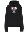 Burberry Printed Cotton Jersey Sweatshirt Hoodie In Black