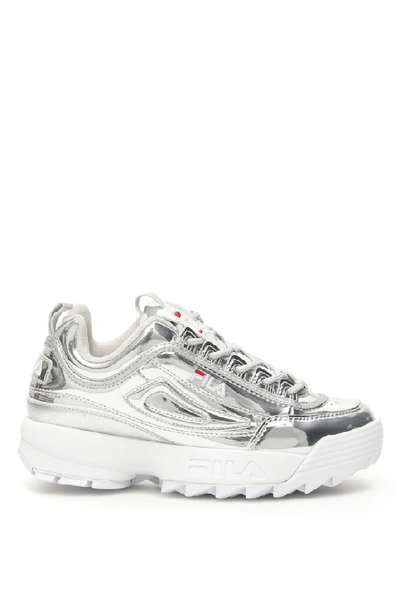 Fila Disruptor Ii Premium Metallic Sneakers In Silver